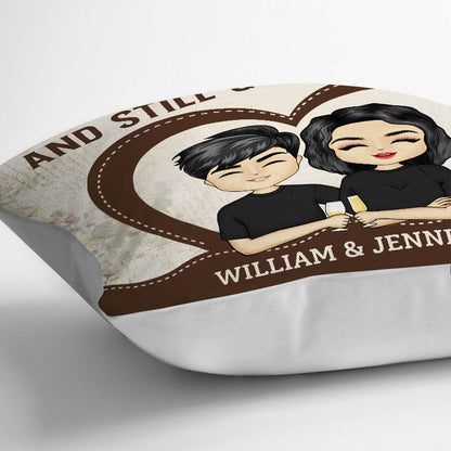 Chibi Couple Annoying Each Other - Couple Gift - Personalized Custom Pillow