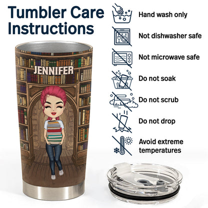 Just A Girl Who Loves Books - Reading Gifts - Personalized Custom Tumbler