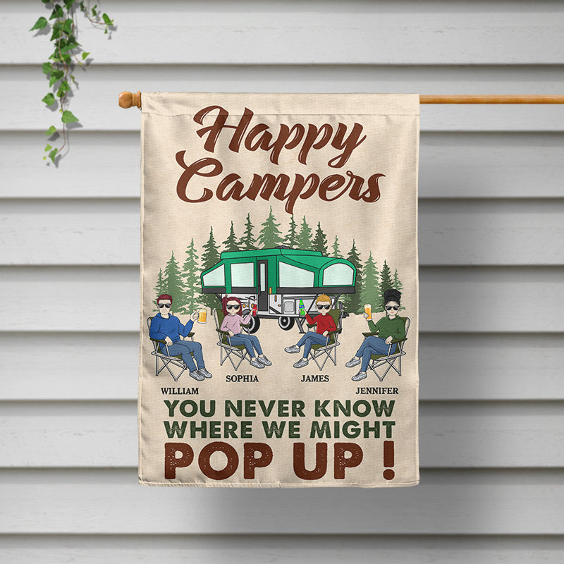 Camping Family Making Memories One Campsite At A Time - Personalized Custom Flag