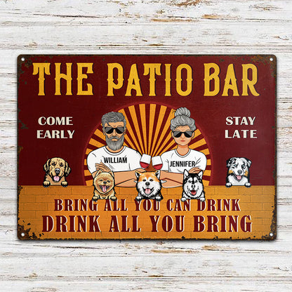 Bring All You Can Drink Drink All You Bring - Backyard Decor - Personalized Custom Classic Metal Signs