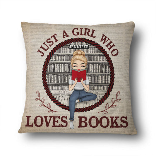 Chibi Boy & Girl Who Loves Books - Gift For Reading Lovers - Personalized Custom Pillow