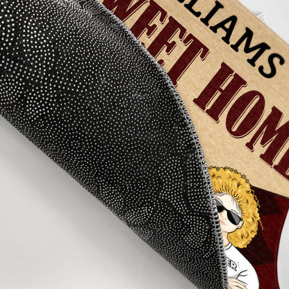 Family Couple Home Sweet Home - Gift For Family - Personalized Custom Doormat