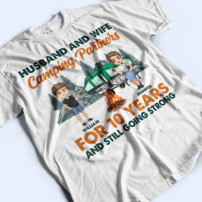 Camping Partners For Years - Couple Gift - Personalized Custom T Shirt