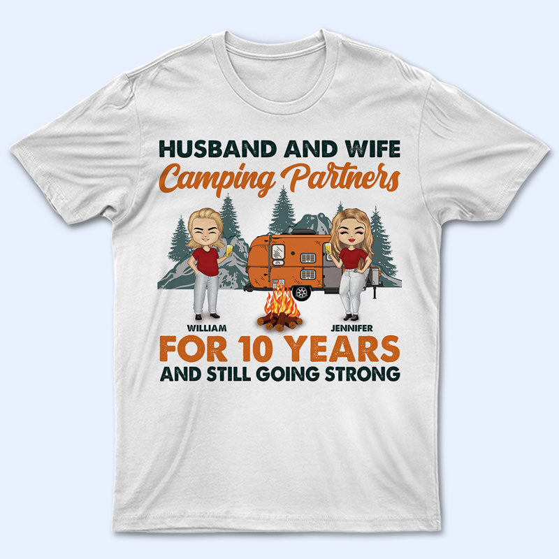 Camping Partners For Years - Couple Gift - Personalized Custom T Shirt