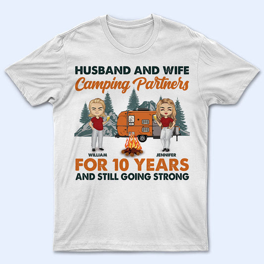Camping Partners For Years - Couple Gift - Personalized Custom T Shirt