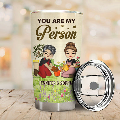 A Girl Who Loves Gardening With Her Grandma Mother Auntie - Gift For Family - Personalized Custom Tumbler
