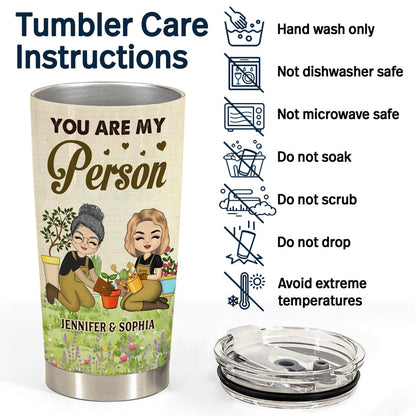 A Girl Who Loves Gardening With Her Grandma Mother Auntie - Gift For Family - Personalized Custom Tumbler