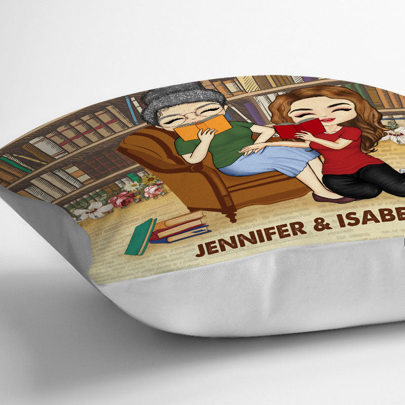 Reading Lovers Like Mother Like Daughter - Gift For Book Lover - Personalized Custom Pillow