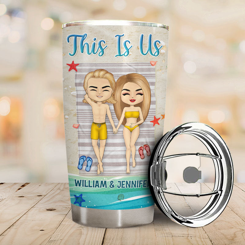 I Love You To The Sun And Beyond Couple Husband Wife - Couple Gifts - Personalized Custom Tumbler