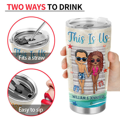 I Love You To The Sun And Beyond Couple Husband Wife - Couple Gifts - Personalized Custom Tumbler