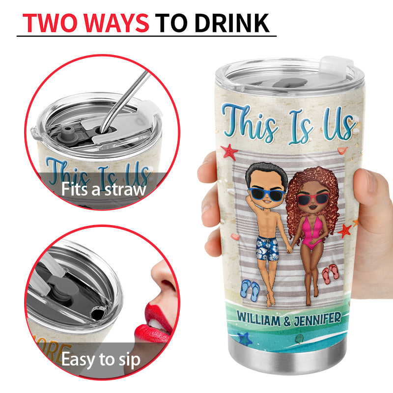 I Love You To The Sun And Beyond Couple Husband Wife - Couple Gifts - Personalized Custom Tumbler