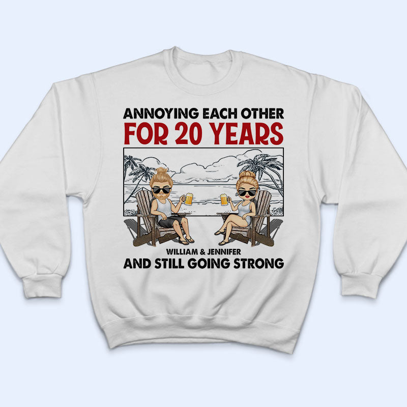 Beach Couple Annoying Each Other And Still Going Strong - Gift For Couple - Personalized Custom T Shirt