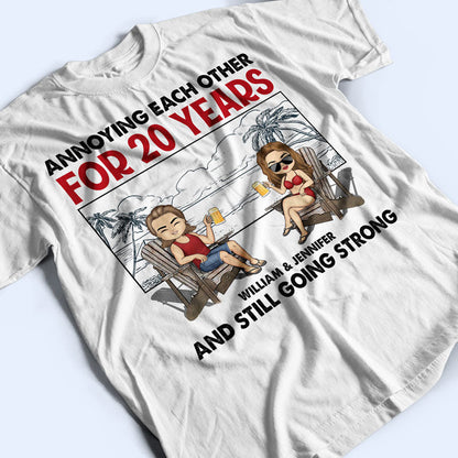 Beach Couple Annoying Each Other And Still Going Strong - Gift For Couple - Personalized Custom T Shirt