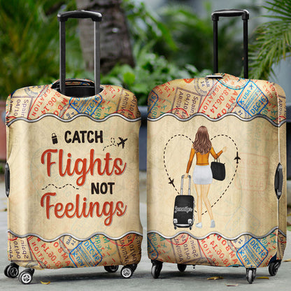 A Girl Who Loves Traveling - Gift For Travel Lovers - Personalized Custom Luggage Cover