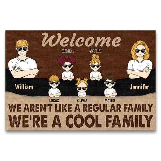 We're A Cool Family - Gift For Couple - Personalized Custom Doormat