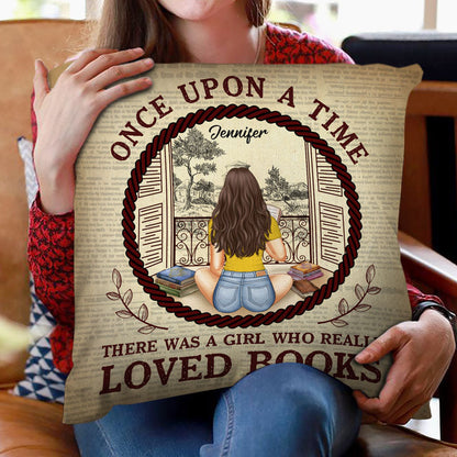 Book Lovers Just A Girl Who Loves Books - Gift For Reading Lovers - Personalized Custom Pillow