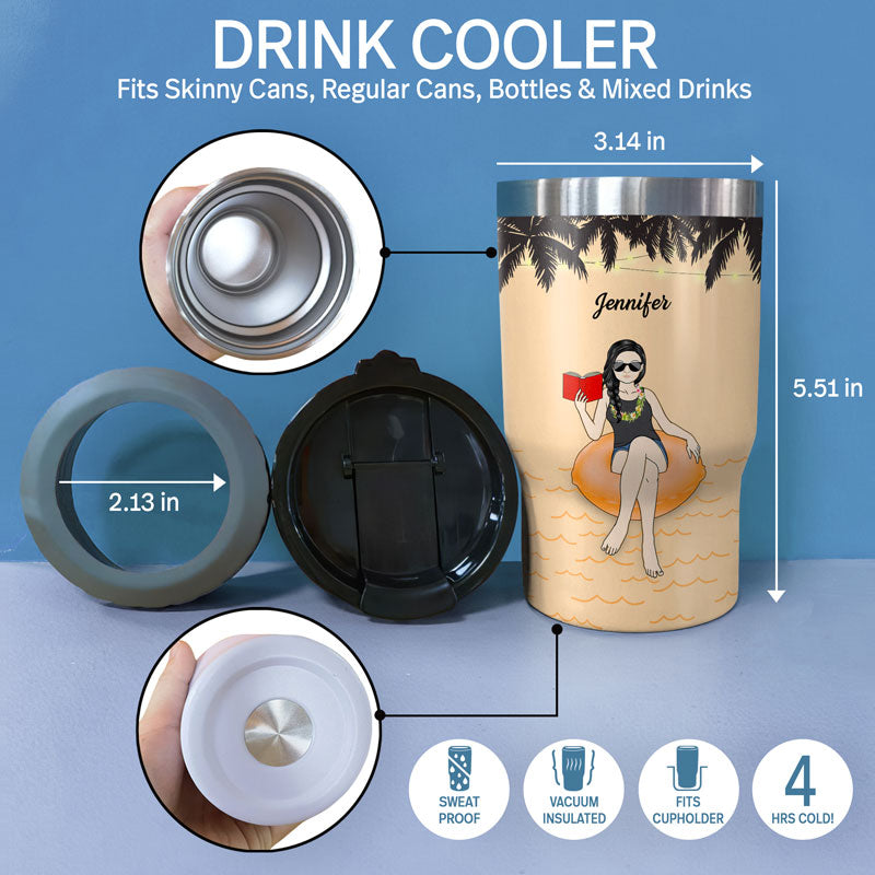 I Need Some Beach Therapy - Gift For Beach Lovers - Personalized Custom Triple 3 In 1 Can Cooler