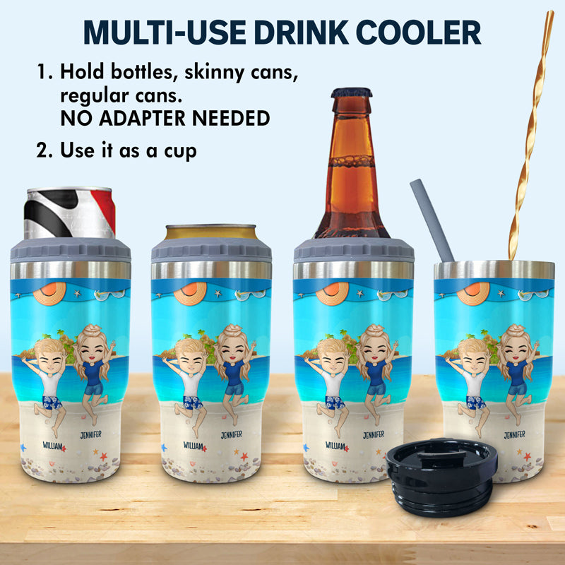 We Are Like A Small Travel Gang - Gift For Best Friends - Personalized Custom Triple 3 In 1 Can Cooler