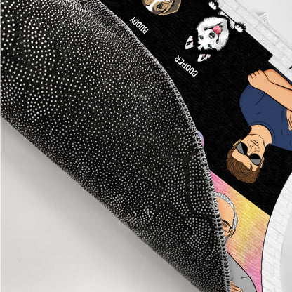 Dog Cat Come In Go Away - Gift For Couples - Personalized Custom Doormat