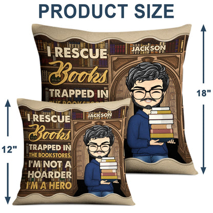 Reading Not A Hoarder - Gift For Book Lovers - Personalized Custom Pillow