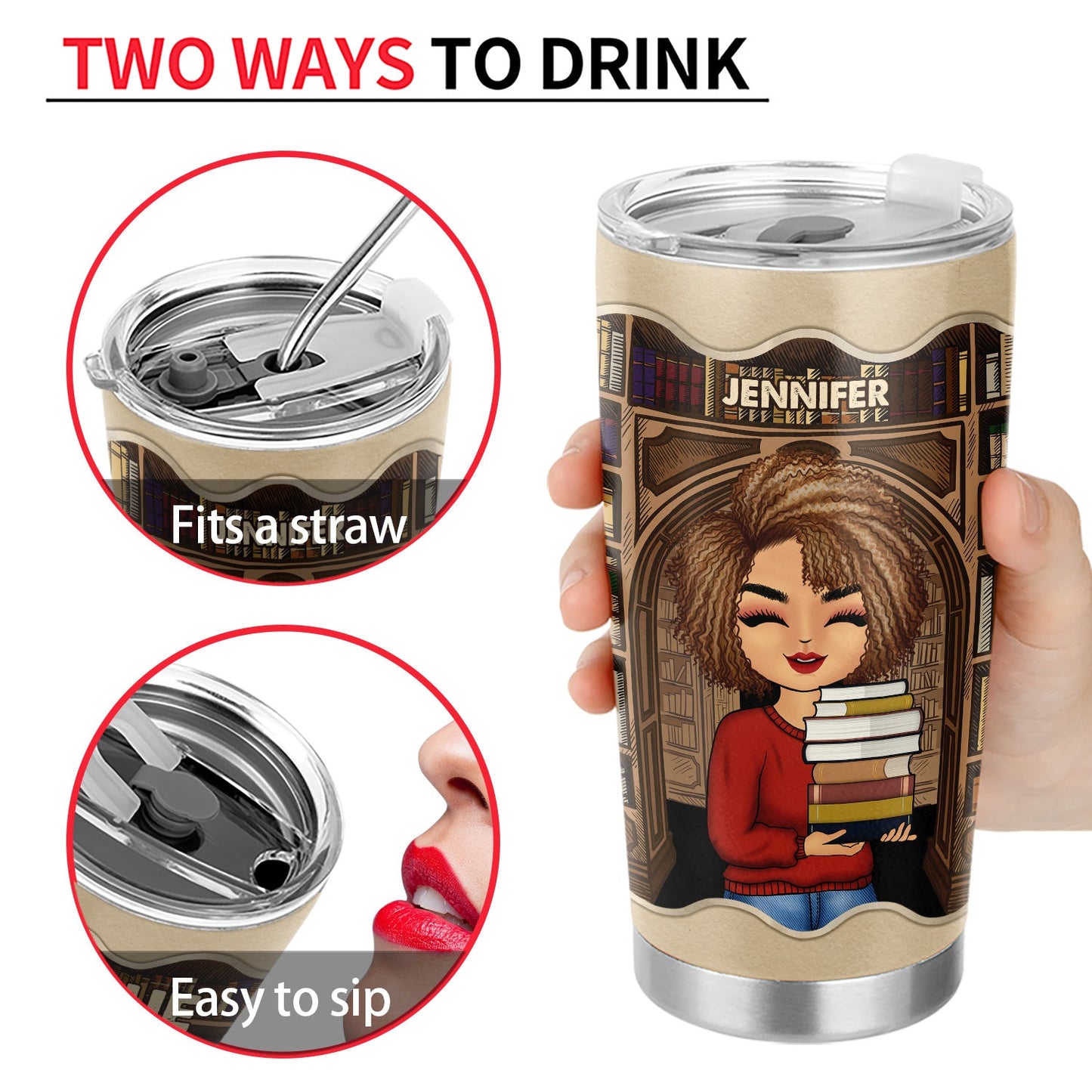 Reading Not A Hoarder - Personalized Custom Tumbler