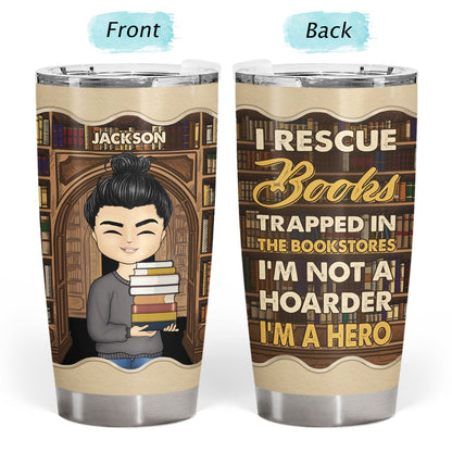 Reading Not A Hoarder - Personalized Custom Tumbler