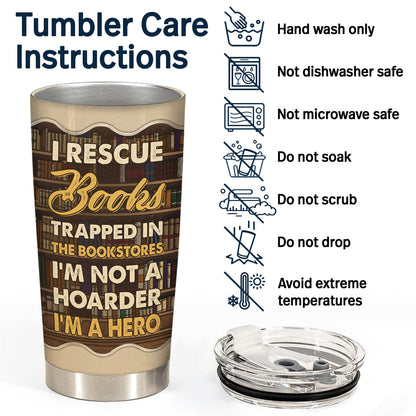 Reading Not A Hoarder - Personalized Custom Tumbler