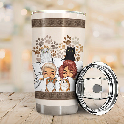 Just A Couple Who Loves Dogs Cats - Gift For Pet Lovers - Personalized Custom Tumbler