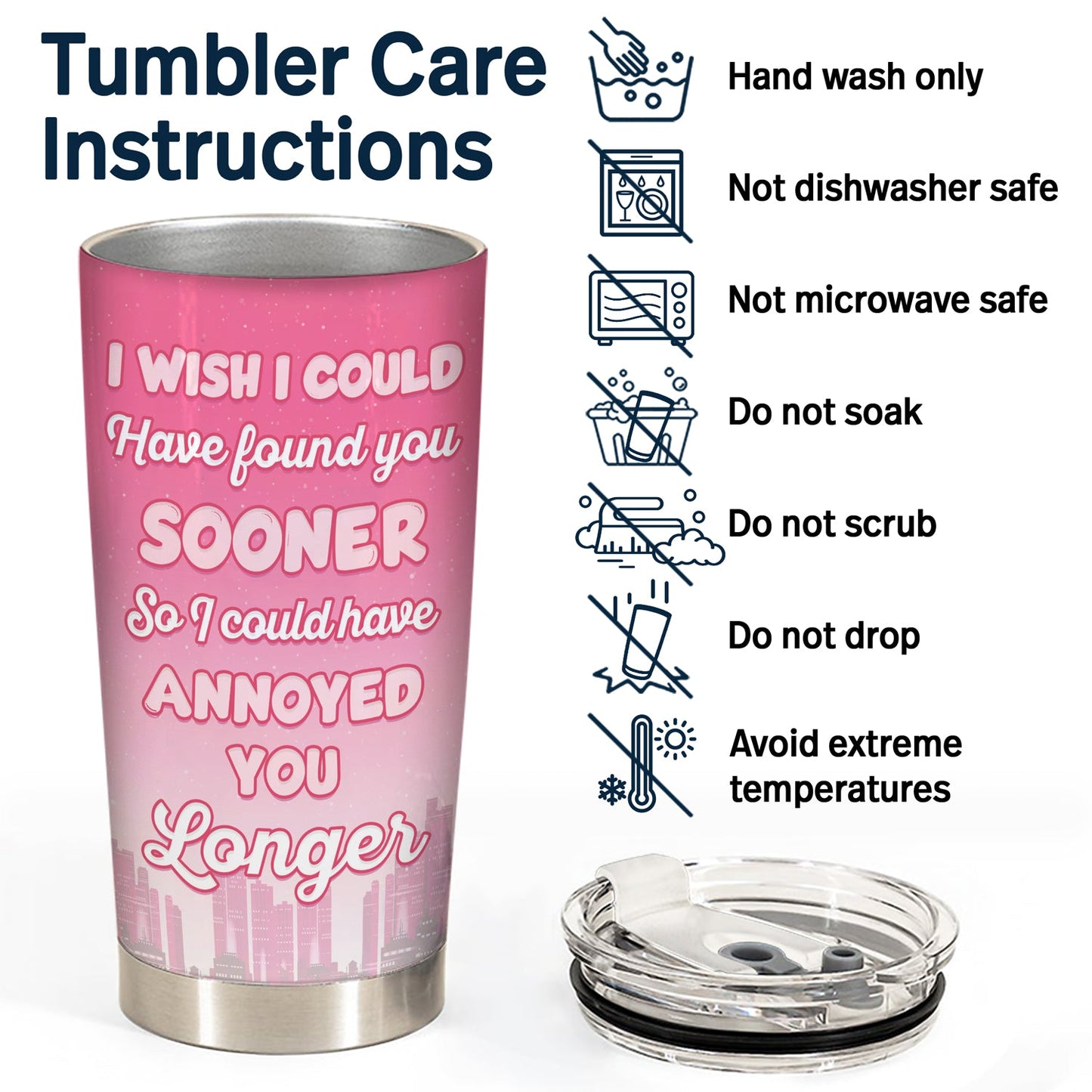 Custom Photo I Could Have Annoyed You Longer - Gift For Couples - Personalized Custom Tumbler