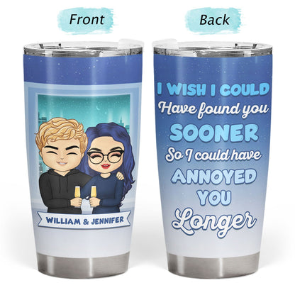 Chibi I Could Have Annoyed You Longer - Gift For Couples - Personalized Custom Tumbler