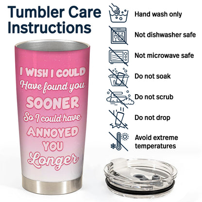 Chibi I Could Have Annoyed You Longer - Gift For Couples - Personalized Custom Tumbler