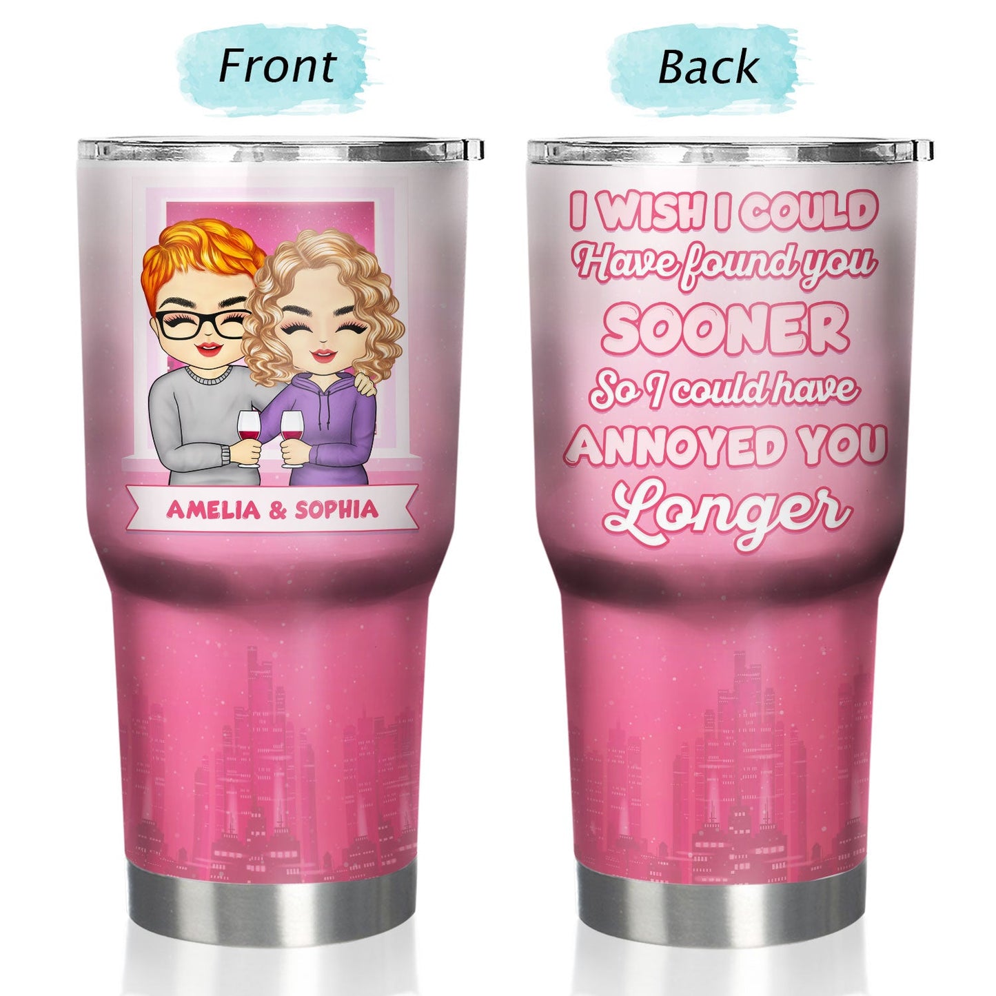 Chibi Could Have Annoyed You Longer - Gift For Couples - Personalized Custom 30 Oz Tumbler