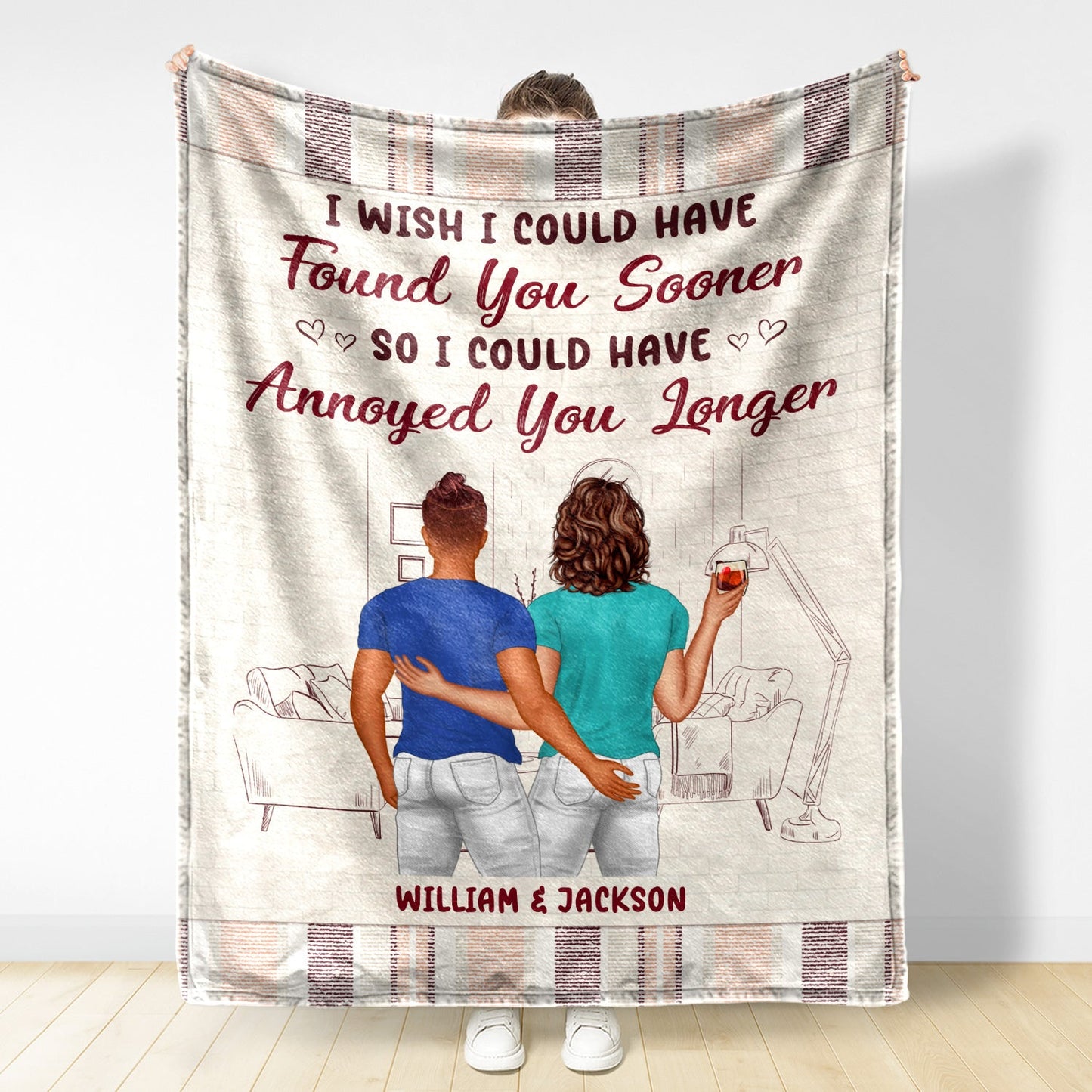 I Could Have Found You Sooner - Gift For Couples - Personalized Custom Fleece Blanket