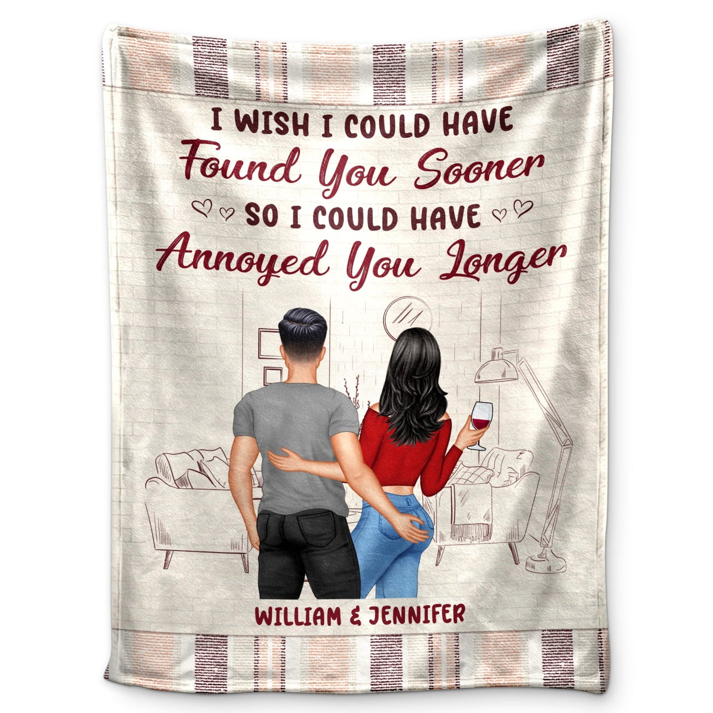 I Could Have Found You Sooner - Gift For Couples - Personalized Custom Fleece Blanket