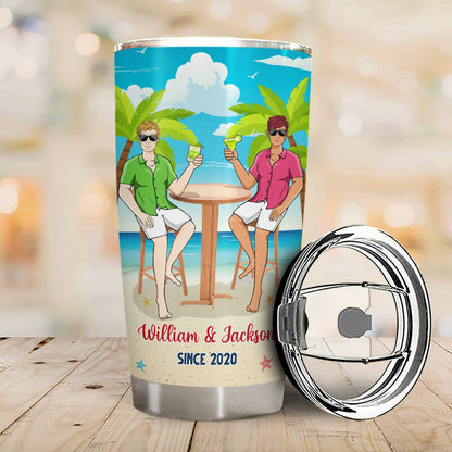 Summer I Love You To The Beach And Back - Gift For Couples - Personalized Custom Tumbler