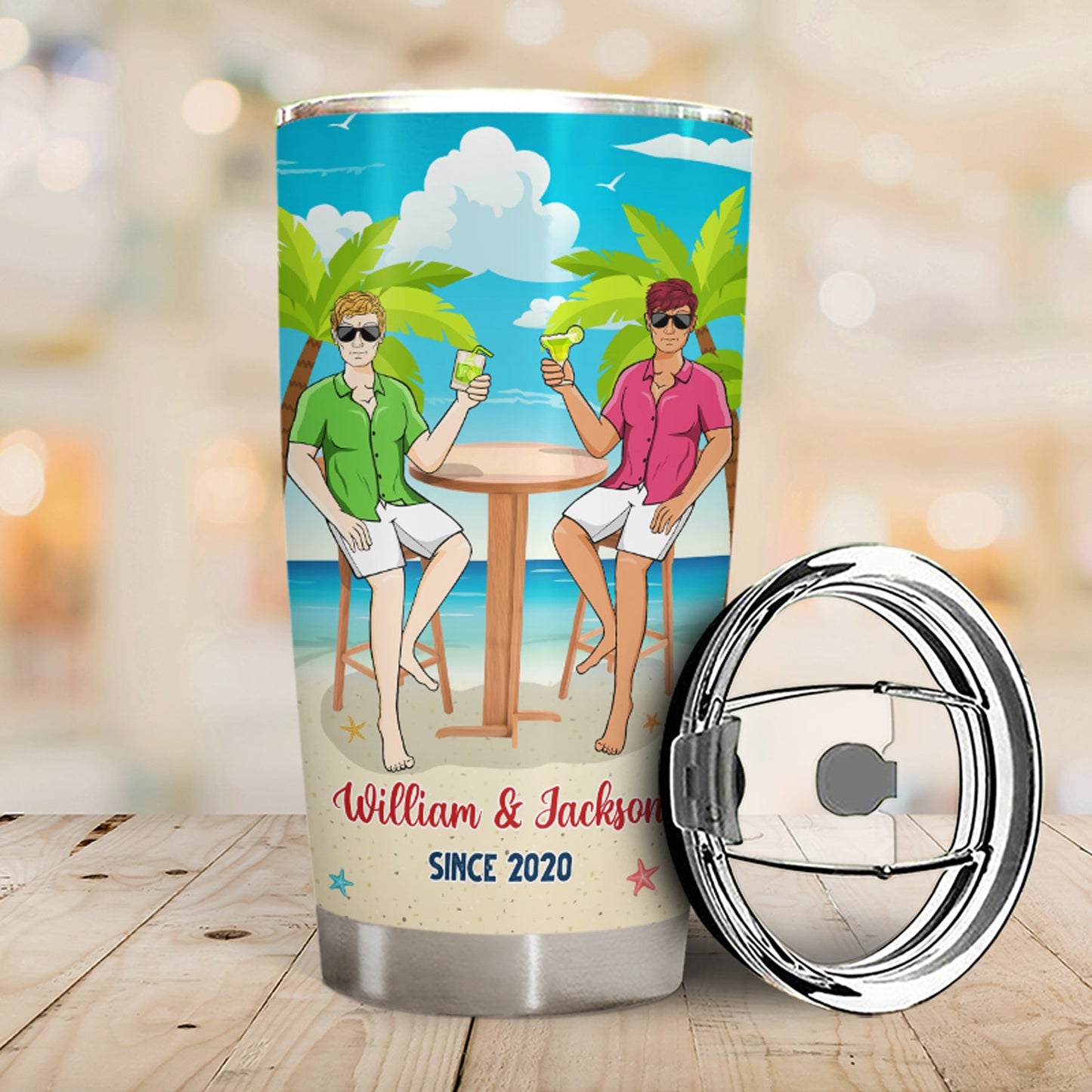 Summer I Love You To The Beach And Back - Gift For Couples - Personalized Custom Tumbler