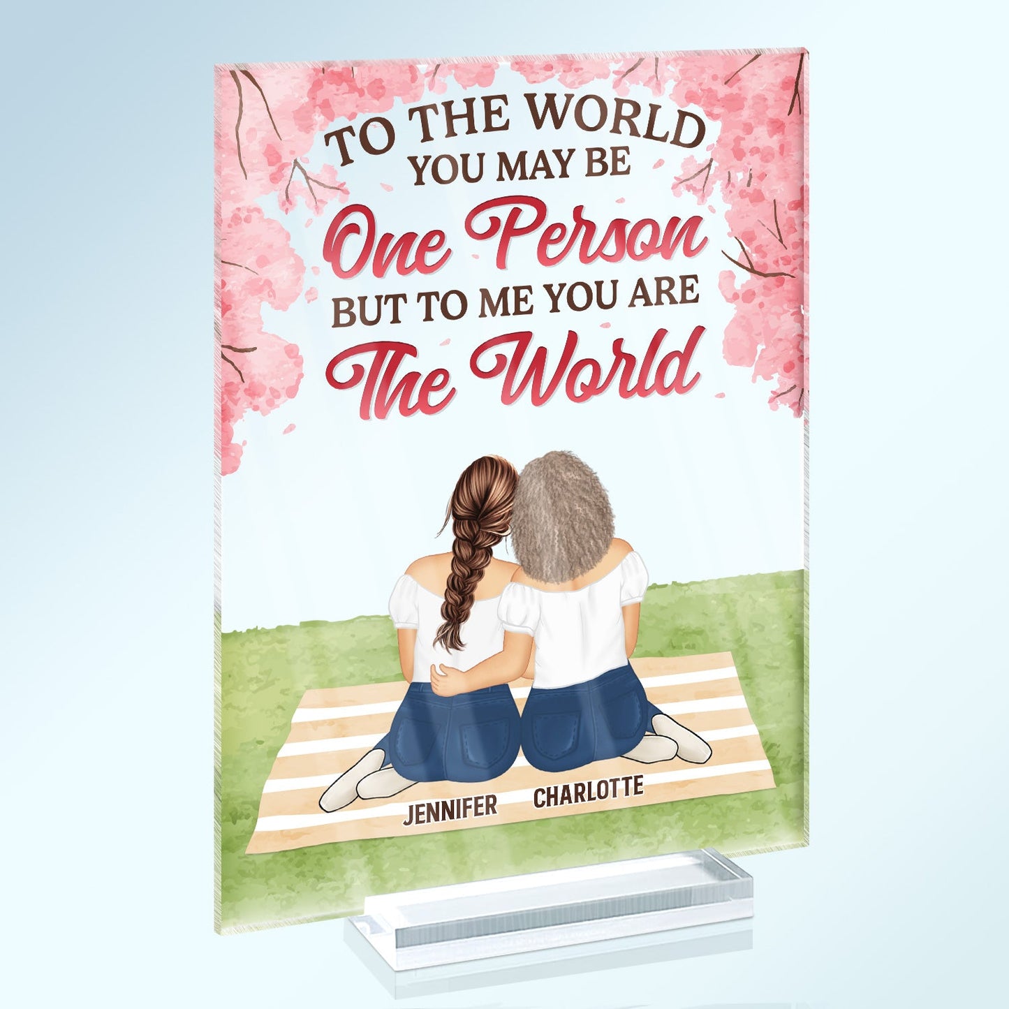 This Is Us A Whole Lot Of Love - Gift For Mother - Personalized Custom Vertical Rectangle Acrylic Plaque