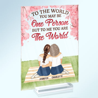 This Is Us A Whole Lot Of Love - Gift For Mother - Personalized Custom Vertical Rectangle Acrylic Plaque