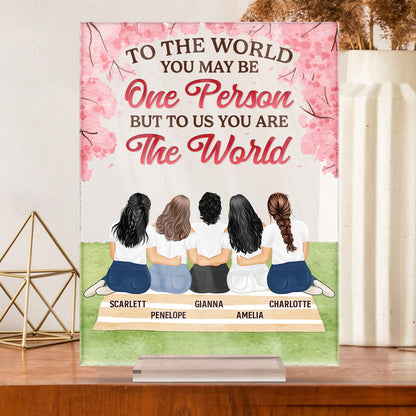 This Is Us A Whole Lot Of Love - Gift For Mother - Personalized Custom Vertical Rectangle Acrylic Plaque