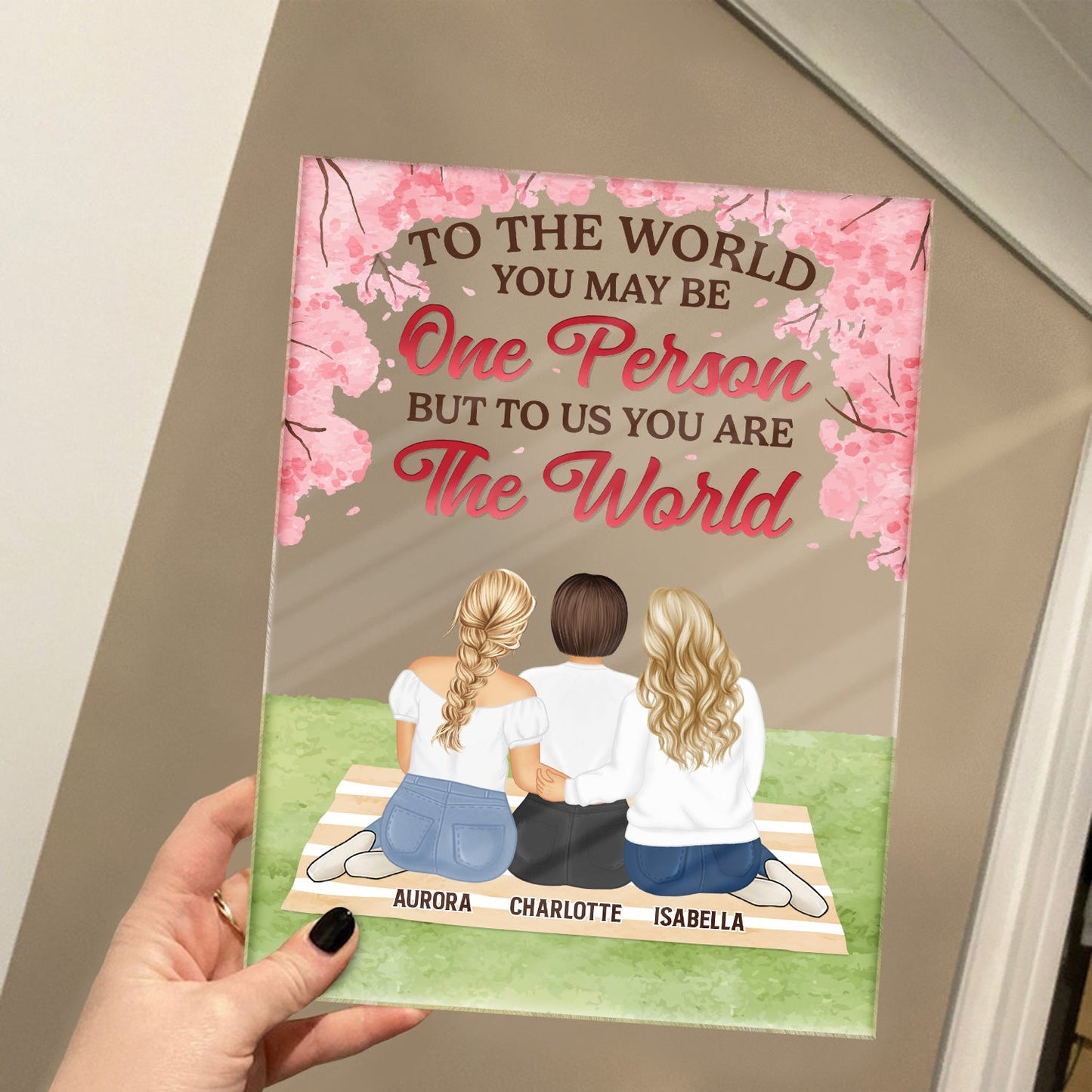 This Is Us A Whole Lot Of Love - Gift For Mother - Personalized Custom Vertical Rectangle Acrylic Plaque