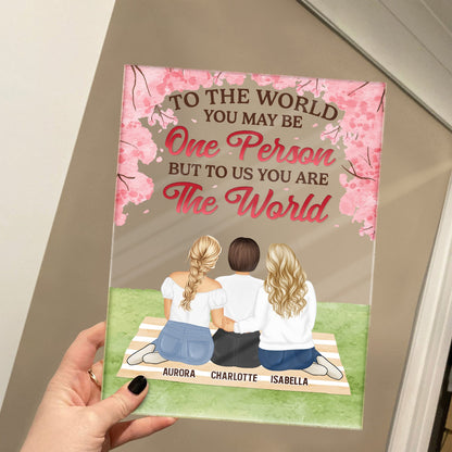 This Is Us A Whole Lot Of Love - Gift For Mother - Personalized Custom Vertical Rectangle Acrylic Plaque