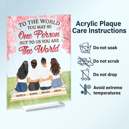 This Is Us A Whole Lot Of Love - Gift For Mother - Personalized Custom Vertical Rectangle Acrylic Plaque