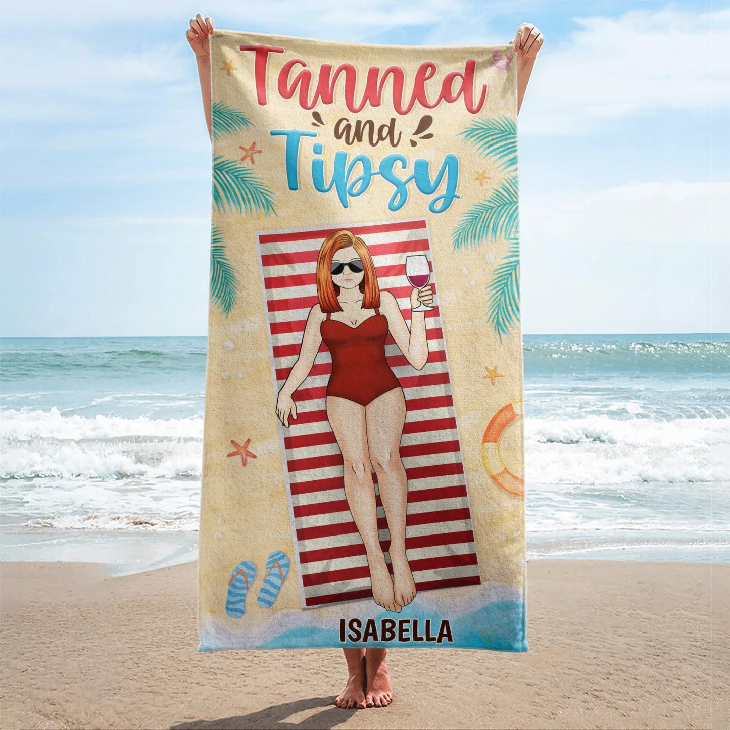 Summer Salty Lil' Beach - Gift For Beach Lovers - Personalized Custom Beach Towel