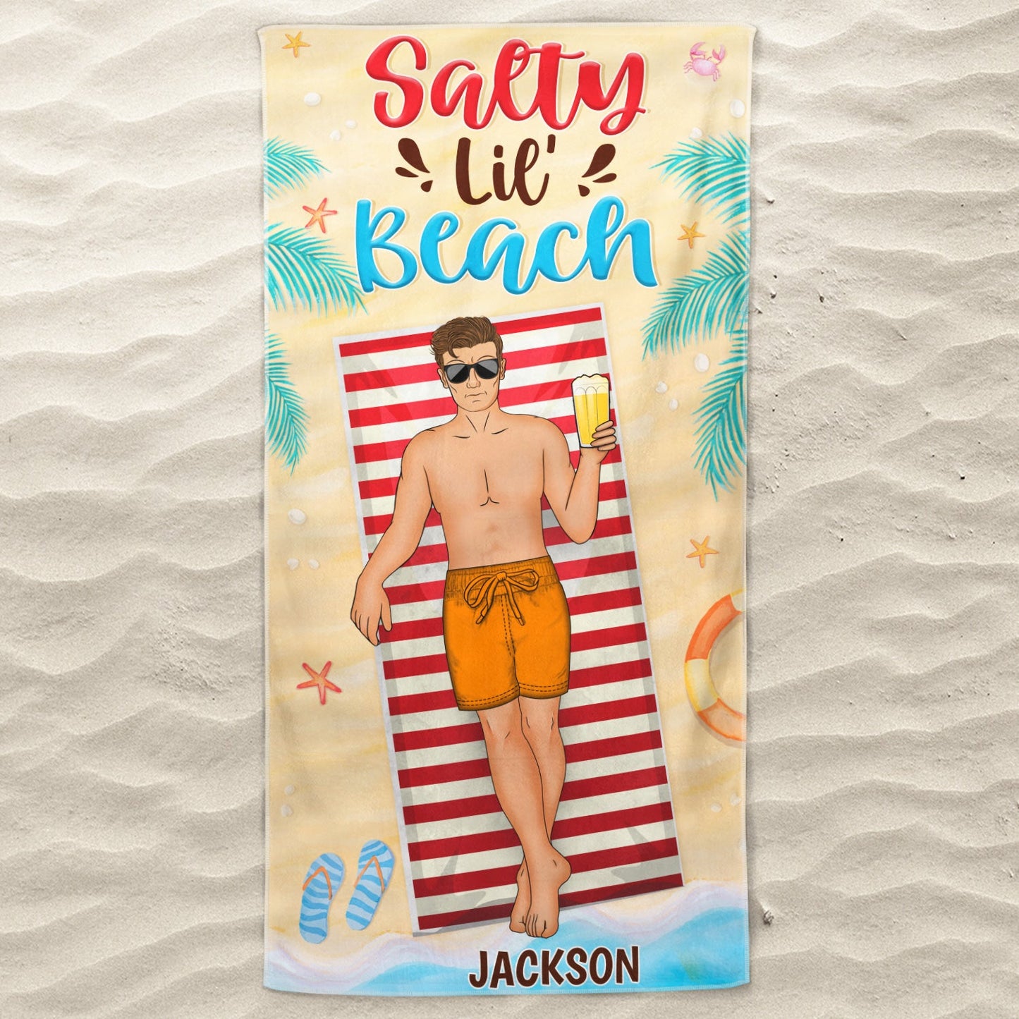 Summer Salty Lil' Beach - Gift For Beach Lovers - Personalized Custom Beach Towel