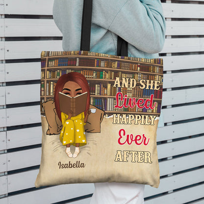 Reading Just A Girl Who Loves Book - Gift For Book Lovers - Personalized Custom Zippered Canvas Bag