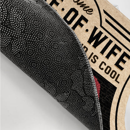 Beware Of Wife Husband Is Cool Kids Are Shady - Home Decor, Birthday Gift For Couples, Husband, Wife, Family - Personalized Custom Doormat