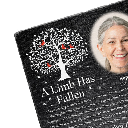 Custom Photo A Limb Has Fallen - Memorial Gift - Personalized Rectangle Memorial Garden Stone