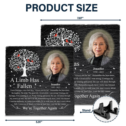 Custom Photo A Limb Has Fallen - Memorial Gift - Personalized Rectangle Memorial Garden Stone