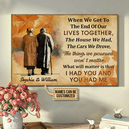 Autumn Old Couple When We Get Old Custom Poster, Fall Season, Couple Gift, Grandparents Gift, Couple Wall Art