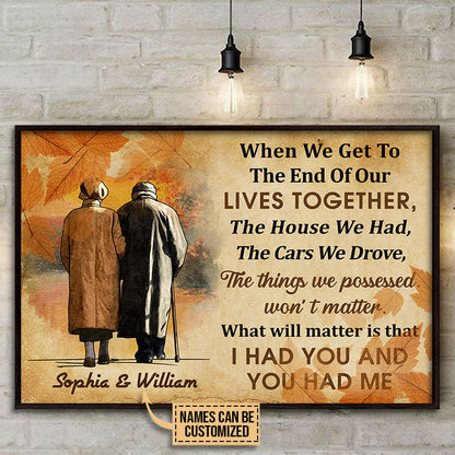 Autumn Old Couple When We Get Old Custom Poster, Fall Season, Couple Gift, Grandparents Gift, Couple Wall Art